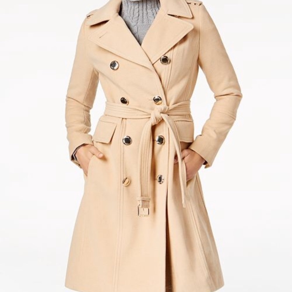 Calvin Klein Double Breasted Wool Coat - 12